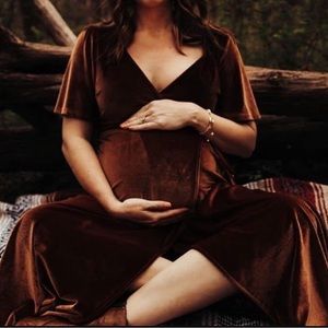 Large Baltic born maxi dress -  Meghan spice Velvet Wrap